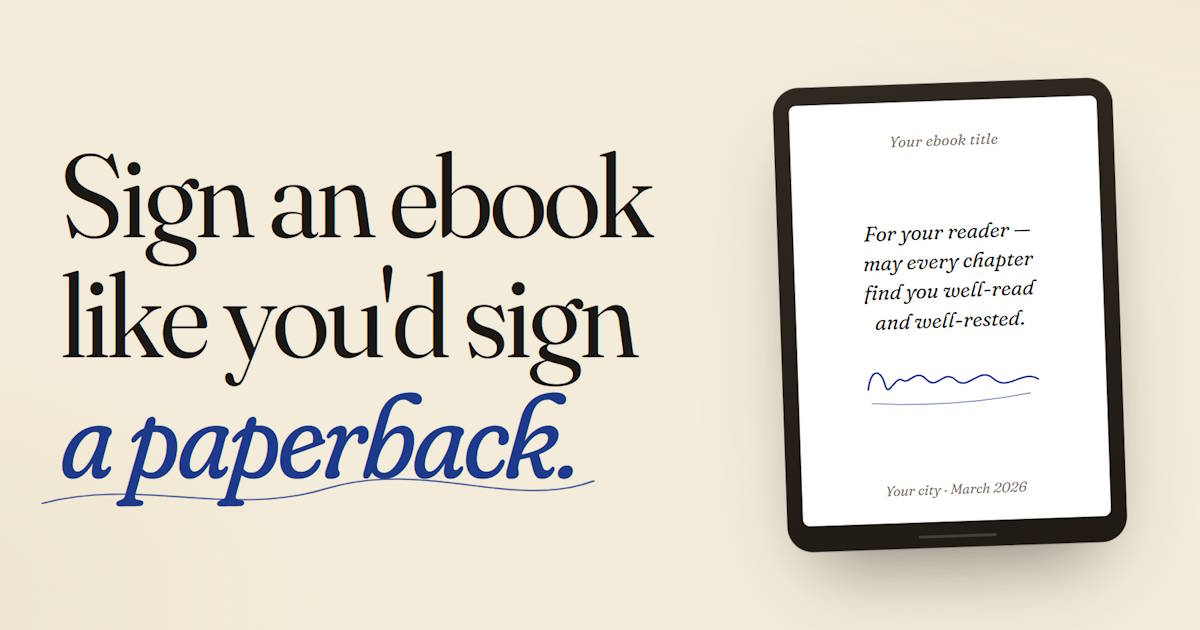 SignMyEbook — Sign Your Ebooks With a Personal Touch | Free, In-Browser
